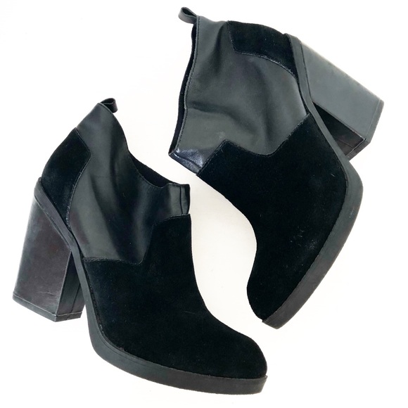 Topshop Shoes - TopShop Black Chunky Ankle Boots
